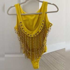 Bodysuit with chains
